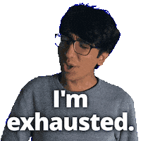 Tired Burnout Sticker