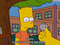 observing bart simpson GIF