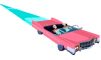 animation car Sticker by blackwave.