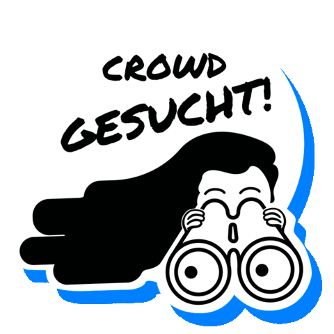 startnext_crowdfunding crowd searching crowdfunding binoculars Sticker