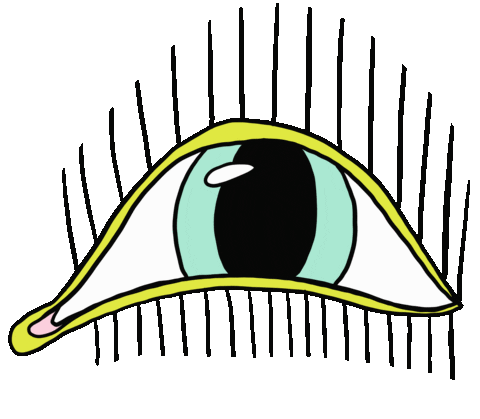 Blinking Outer Space Sticker by Heather Buchanan