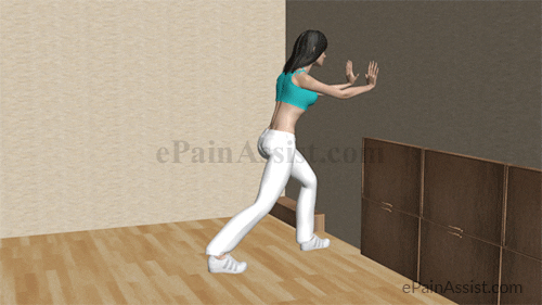 standing calf stretches for pulled calf muscle GIF by ePainAssist