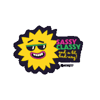Black_Owl_Design sun sassy designer classy Sticker