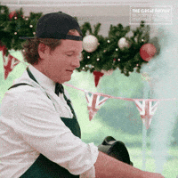 Relaxed Fire GIF by The Great British Bake Off