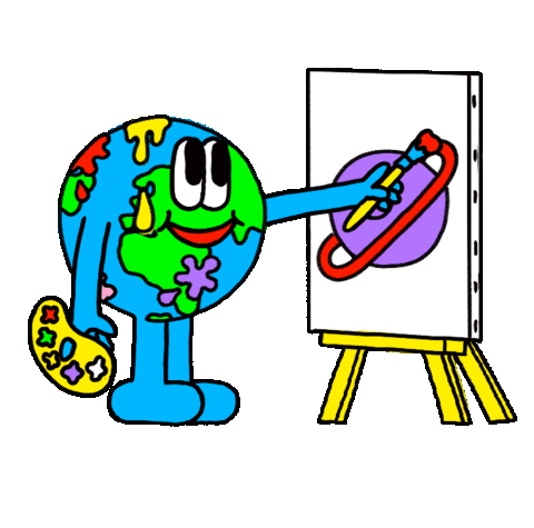 ohyouflirt giphyupload world flirt paint Sticker