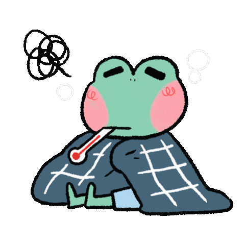 Sick In Bed Sticker by Zoé p. illustration