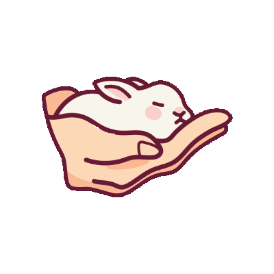 Bunny Sleeping Sticker by NTUCAC
