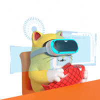 Cat Slacking GIF by Liberty Cats Emojis