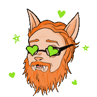 veinityfair in love werewolf forensic werewolf ginger werewolf Sticker