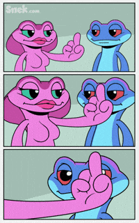 In Your Face Middle Finger GIF by Snek