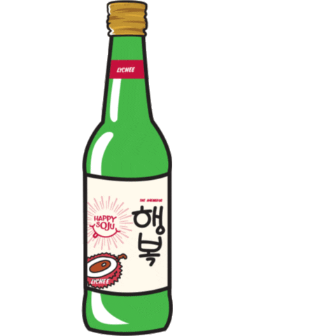 HappySoju giphyupload happy fun drink Sticker