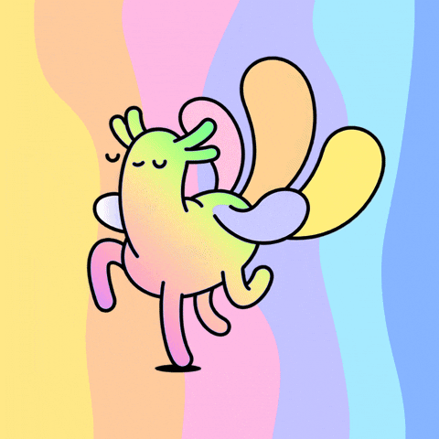 Good Vibes Rainbow GIF by doodles
