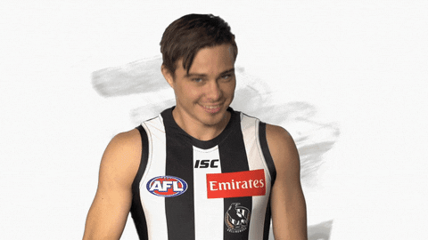 #happy #reaction GIF by CollingwoodFC