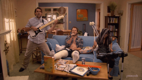 Jamming Parks And Recreation GIF by PeacockTV