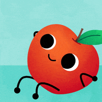 akb_illustration apple cutie core crunches GIF