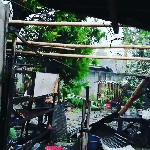 Powerful Winds from Typhoon Yutu Lash Homes in the Philippines