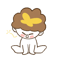 Butterfly Yawn Sticker