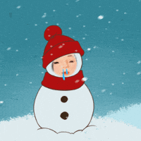 Cold Weather Snowman GIF
