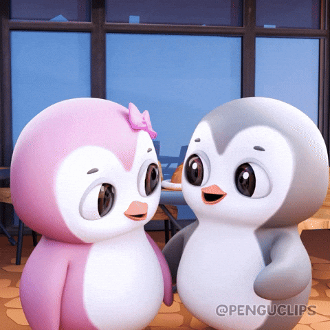 Penguclips adorable pengu penguins conversation GIF