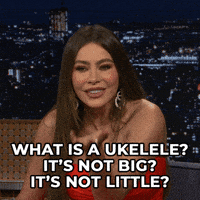 Ukulele Sofiavergara GIF by The Tonight Show Starring Jimmy Fallon