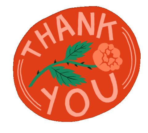 Flowers Thank You Sticker by Aurage