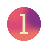 kixels glitch 1 numbers gradient Sticker