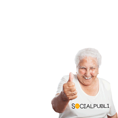 socialpubli_es giphyupload influencer grandma follow me Sticker