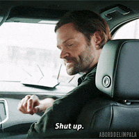 aborddelimpala shut up jared padalecki walker aborddelimpala GIF