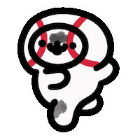 Baseball Run Away Sticker