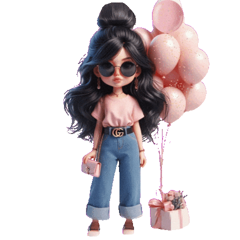 elistorycriativo girl happy birthday bday elistorycriativo menina bonita Sticker