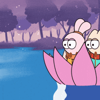Floating Lotus Flower GIF by Globkins