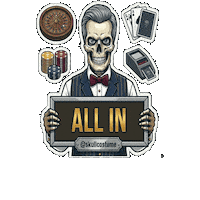 All In Skull Sticker