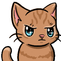 Angry Cat Sticker by Ellienka