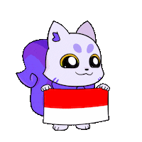 Flag Indonesia Sticker by Lucky Kat Studios