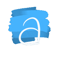 Sky Blue Lettering Sticker