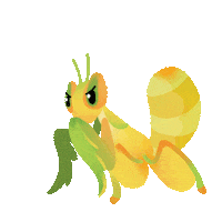 Orchid Mantis Fight Sticker by pikaole