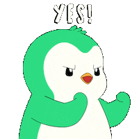 Penguin Yes Sticker by Abster