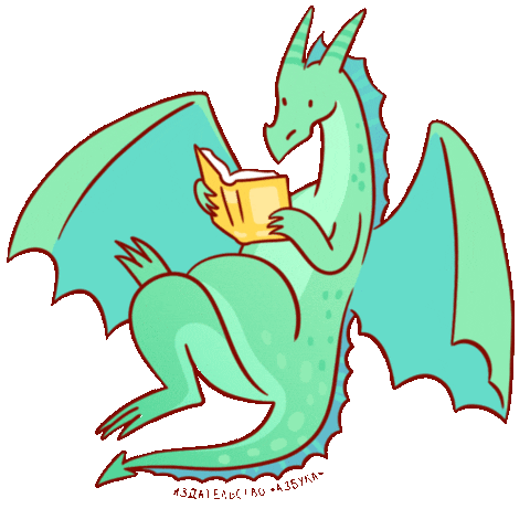 Dragon Books Sticker by Azbooka-Atticus