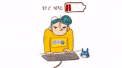 Amendoaaart gaming tired glasses gamer GIF