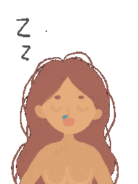 Sleepy Girl Sticker