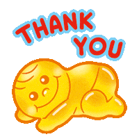 jelly baby thank you Sticker by heehee.m