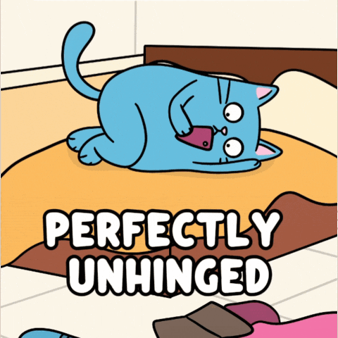 Staring Blue Cat GIF