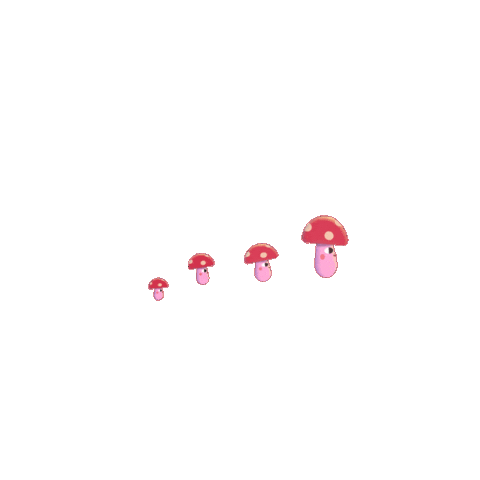 seeyoumay giphyupload cute yay mushrooms Sticker