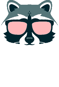 TheRaccoonClub animal radio podcast glasses Sticker