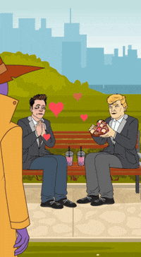 Pink Tea Trump GIF