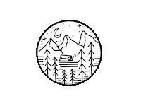 leftlettering1 aesthetic adventure camping mountains Sticker