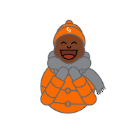 SpireEnergy happy laugh winter man Sticker