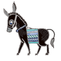 prepack donkey souvenir santorini prepack Sticker