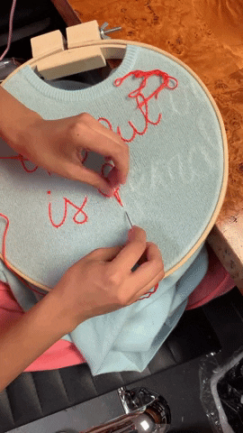 Embroidery GIF by Lingua Franca NYC