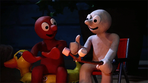 camp fire nom GIF by Aardman Animations